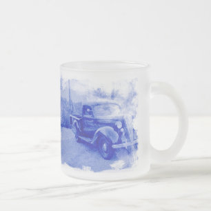Antike Essex-Terraplane-Milchglas-Tasse Mattglastasse