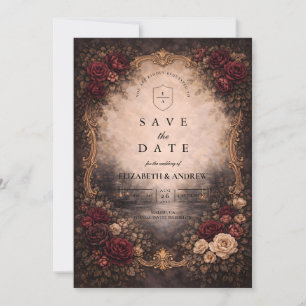 Antike Europäische Barock-Hochzeit Save The Date