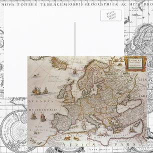 Antike Europakarte von Willem Jansz Blaeu, ca. 161 Postkarte