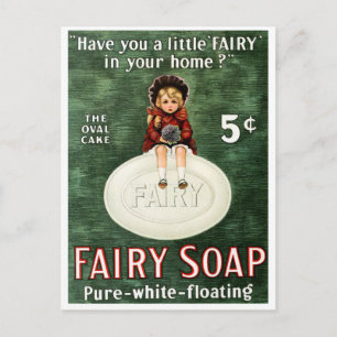 Antike Fairy-Seifenwerbung Postkarte
