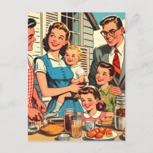 Antike Familiencomics Postkarte