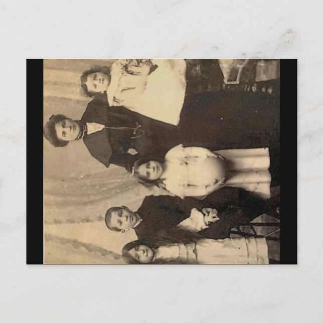 Antike Familienpostkarte Postkarte (Vorderseite)