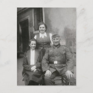 Antike Familienpostkarte Postkarte