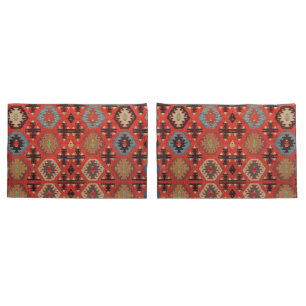 Antike farbenfrohe türkische Kilim Teppich Rug Kissenbezug