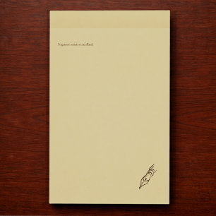 Antike Feder - Dark Academia Minimalistische Bibli Post-it Klebezettel