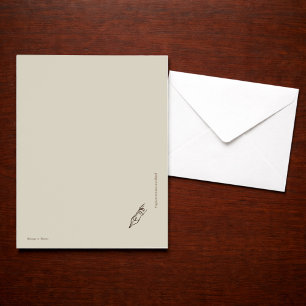 Antike Feder - Dunkle Akademie Minimalistische Bib Briefbogen