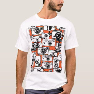Antike Filmkameras, nahtloses Muster. T-Shirt