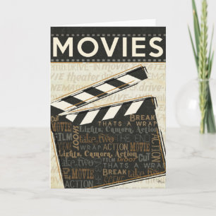 Antike Filmklappe Karte