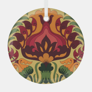 Antike Fliesen, Art Nouveau-Dekor. Ornament Aus Glas