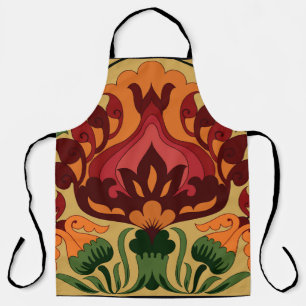 Antike Fliesen, Art Nouveau-Dekor. Schürze