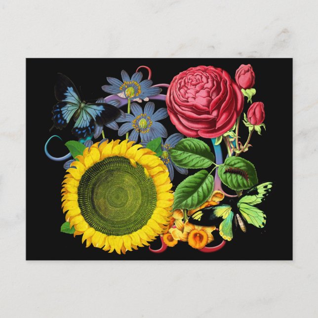 Antike Flora Postkarte (Vorderseite)