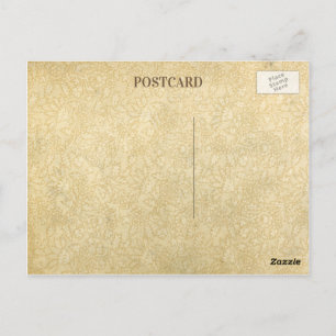 Antike florale beschmutzte Papier-Postkarte ohne T Postkarte