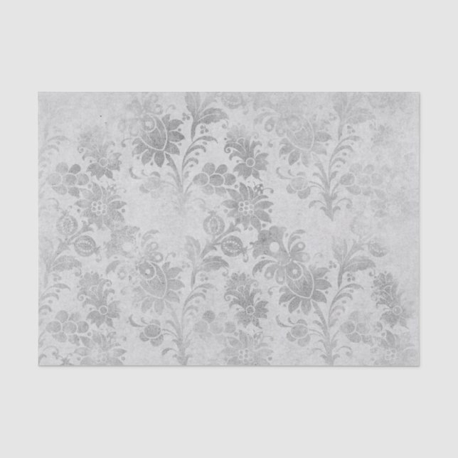 Antike florale Damaske Seidenpapier (Vorderseite)
