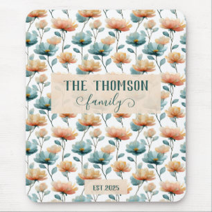 Antike Florale Familien Erbtradition in Aquarell Mousepad