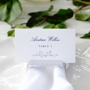 Antike florale lila Hochzeitsbegleitkarten