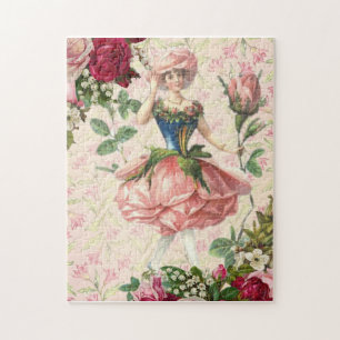 Antike Florale Rose Fee Fantasie