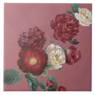 Antike Florale Rose Floral  Fliese
