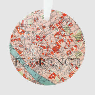 Antike Florenzkarte Ornament