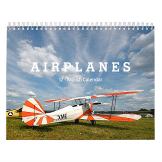Antike Flugzeuge Doppeldecker 12-Monate Kalender