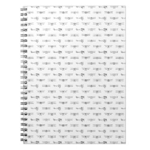 Antike Flugzeuge Flugzeug Diagramme CUSTOM BG FARB Notizblock