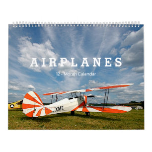Antike Flugzeuge Großraumflugzeuge 12-monatiger K Kalender