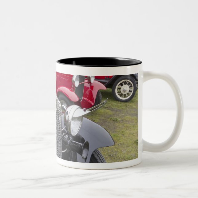 Antike Fordautomobile Zweifarbige Tasse (Rechts)