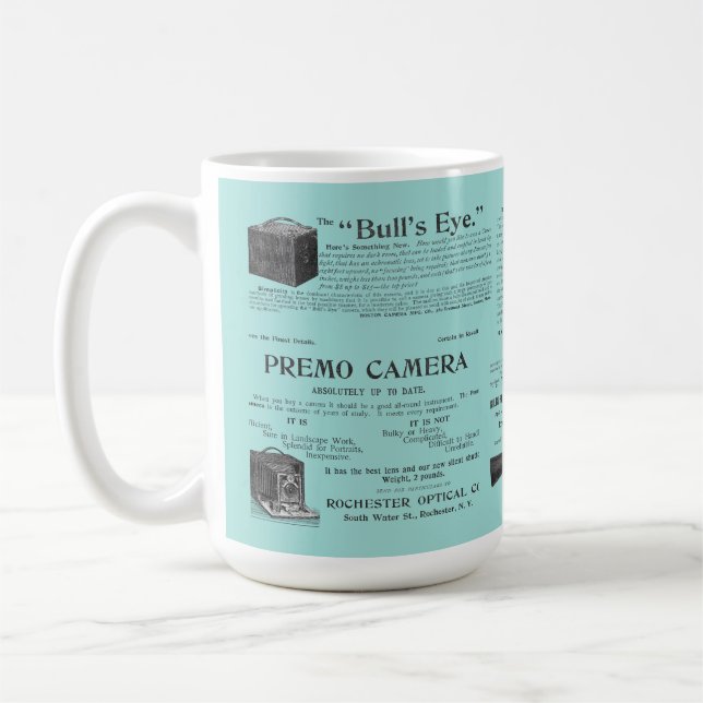 Antike Fotografie-Fotografie-Kamera Kaffeetasse (Links)