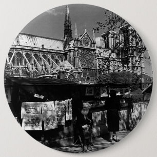 Antike Frankreich Paris Dame Kathedrale Buchhändle Button