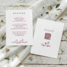 Antike französische florale burgunderrote Hochzeit