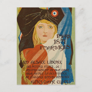 Antike französische Illustrations-Postkarte Postkarte