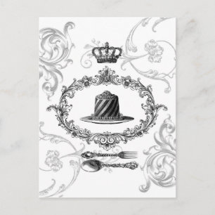antike französische Kuchen-Postkarte Postkarte