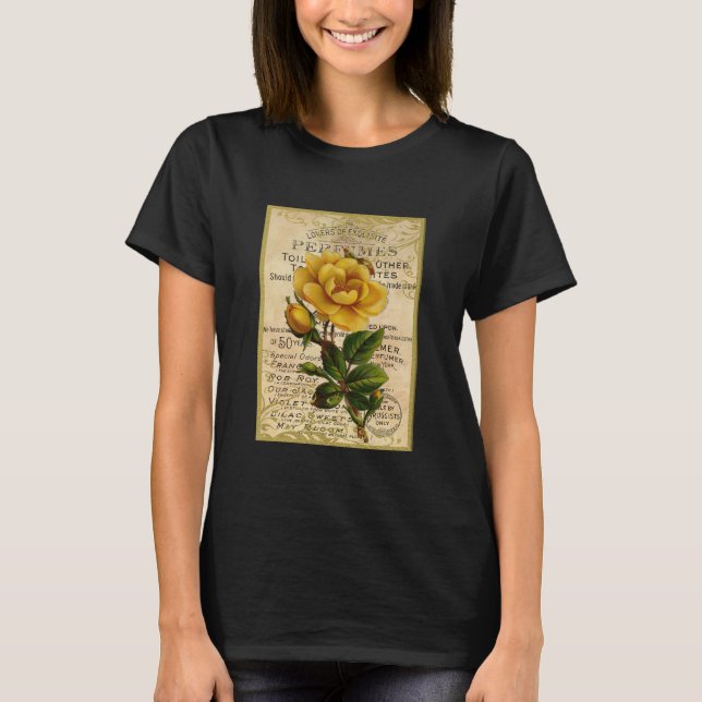 Antike französische Rose T-Shirt (Vorderseite)
