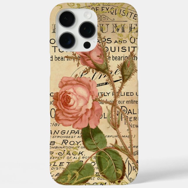 Antike französische Rosen iPhone 16 Pro Max Hülle (Rückseite)