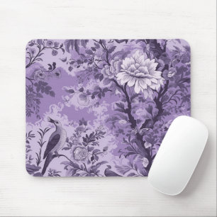 Antike französische violette Toile Fleurie Mousepad
