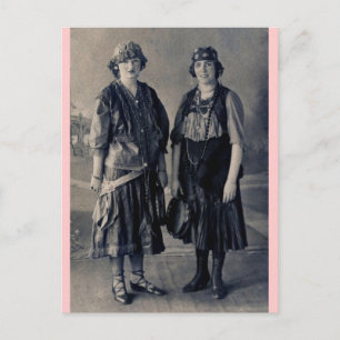 Antike Frauen in Zigeunerkostümen aus den 1920er J Postkarte
