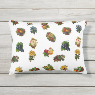 Antike Früchte & Blumen Kissen Für Draußen