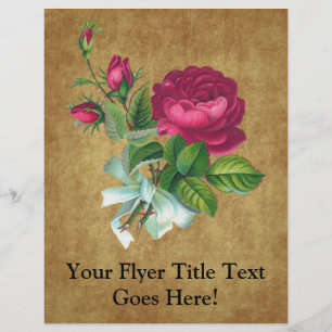 Antike Fuchsien-Rose Flyer