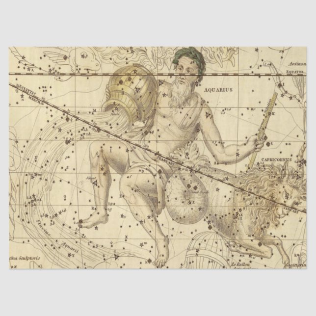 Antike Galaxie Karte Design 7 Seidenpapier (Vorderseite)