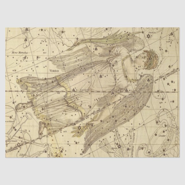 Antike Galaxie Karte Design 9 Seidenpapier (Vorderseite)