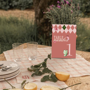 Antike Garten Whimsical Hochzeit Tischnummernkarte Einladung