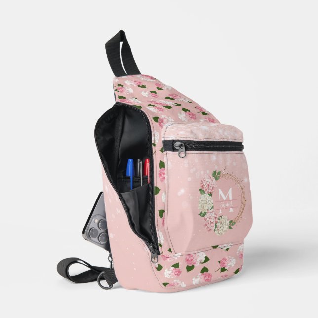 Antike Gartenblüten Crossbody Bag (Offen)