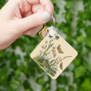 Antike Garteninsekten, Schmetterlinge, Raupen Schlüsselanhänger