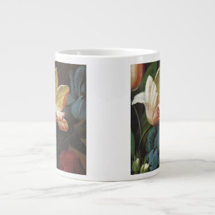 Antike Gartentulpe in Blüte, viktorianische Blumen Jumbo-Tasse