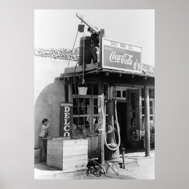 Antike Gasstation: 1940 Poster (Vorne)