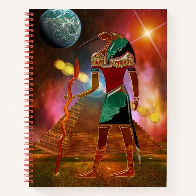 Antike Geheimnisse THOTH 3D Ägyptisch Scifi Notizbuch (Vorderseite)