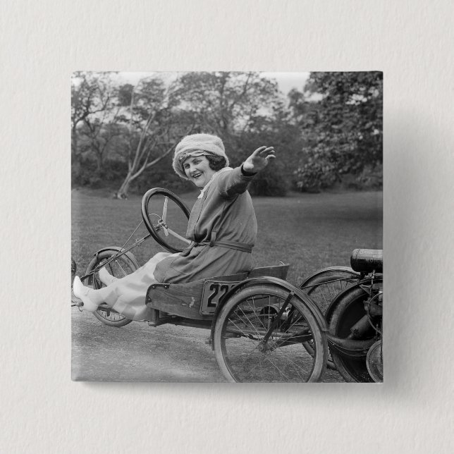 Antike gehen Wagen, frühe 1900s Button (Vorderseite)