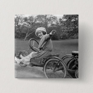 Antike gehen Wagen, frühe 1900s Button