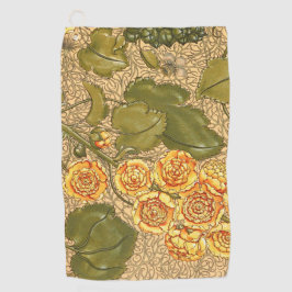 Antike Gelbe Blumen Golf Handtuch