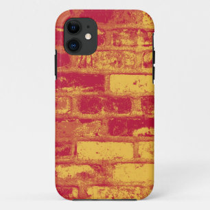 Antike gelbe und rote Ziegelwand iPhone 11 Hülle