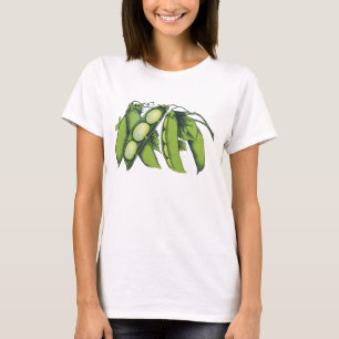 Antike Gemüse; Limabohnen, Öko-Bauernhof-Lebensmit T-Shirt